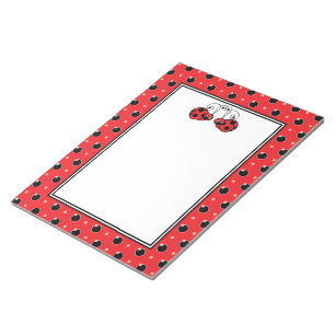 Itty Bitty Ladybug Notepad - Rot Notizblock