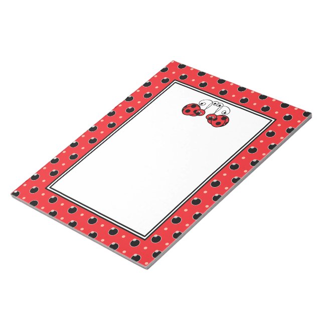 Itty Bitty Ladybug Notepad - Rot Notizblock (angewinkelt)