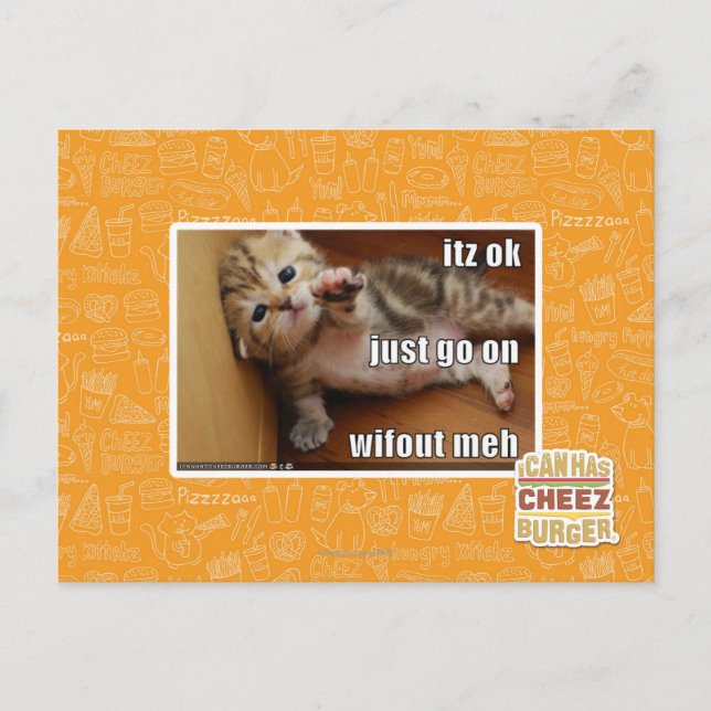 Itz ok, mach einfach weiter, ohne mich postkarte (Vorderseite)