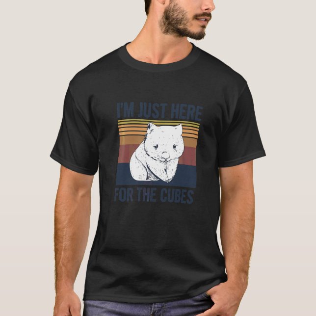 Iu2019m hier für die Kuben für einen Wombat-Nerd T-Shirt (Vorderseite)