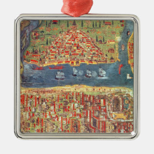 IUK T.5964 Ansicht von Istanbul Ornament Aus Metall