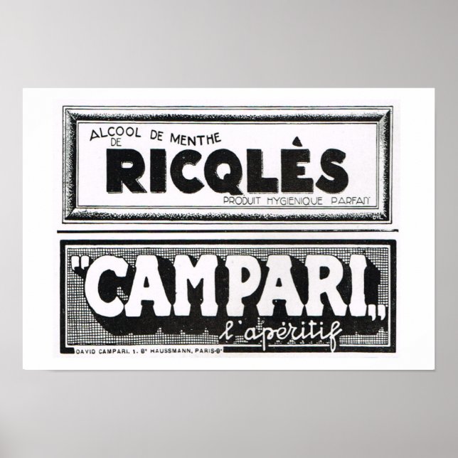 Iustration 1931, Ricqles, Campari Poster (Vorne)