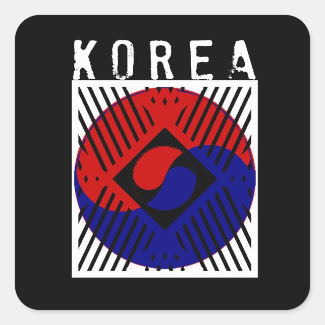 IV - Korea Quadratischer Aufkleber (Vorderseite)