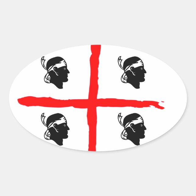 IV - SARDEGNA 4 mori Ovaler Aufkleber (Vorderseite)