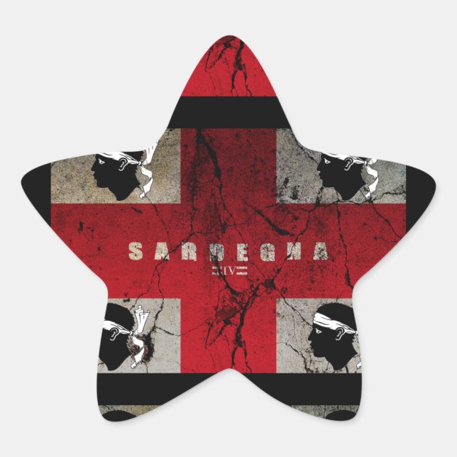 IV - SARDEGNA-Kosten Stern-Aufkleber (Vorderseite)