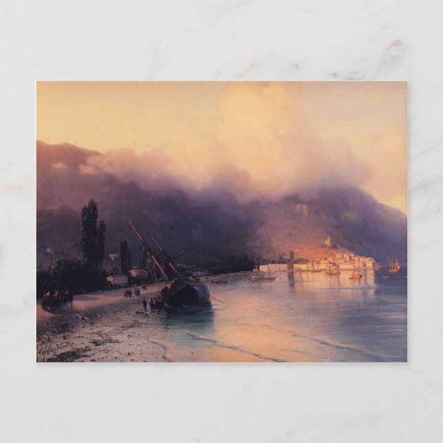 Ivan Aivazovsky- Ansicht von Jalta Postkarte (Vorderseite)