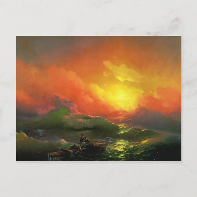 Ivan Aivazovsky - Die neunte Welle Postkarte (Vorderseite)