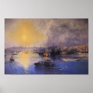 Ivan Aivazovsky - Konstantinopel Sunset Poster