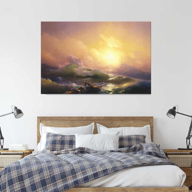Ivan Konstantinovich Aivazovsky - Die neunte Welle Leinwanddruck (Insitu (Schlafzimmer))
