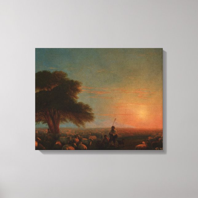 Ivan Konstantinovich Aivazovsky - Hirten mit Leinwanddruck (Vorderseite)