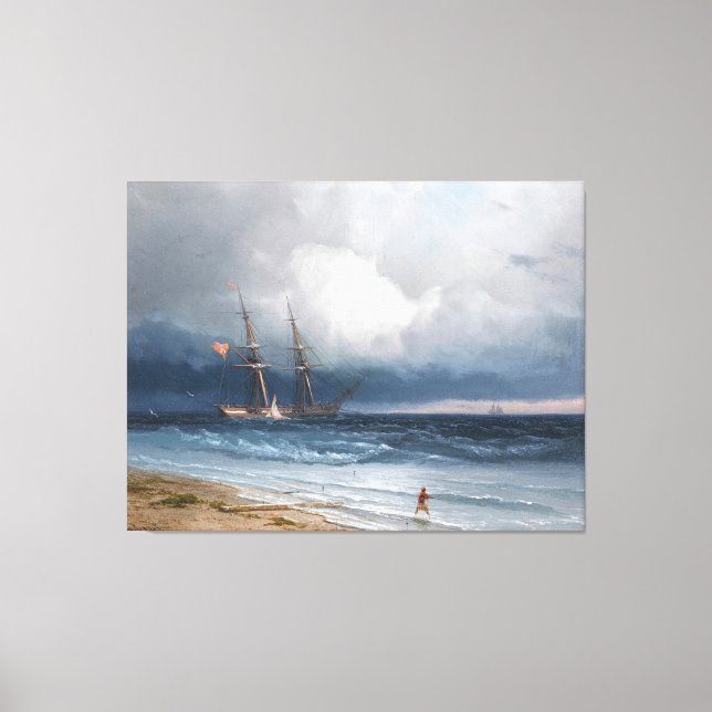 Ivan Konstantinovich Aivazovsky - Schiff auf See Leinwanddruck (Vorderseite)