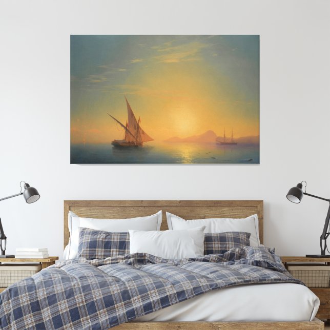 Ivan Konstantinovich Aivazovsky - Sonnenuntergang  Leinwanddruck (Insitu (Schlafzimmer))