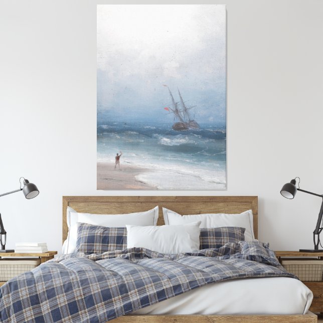 Ivan Konstantinovich Aivazovsky - Stormy Coast Leinwanddruck (Insitu (Schlafzimmer))