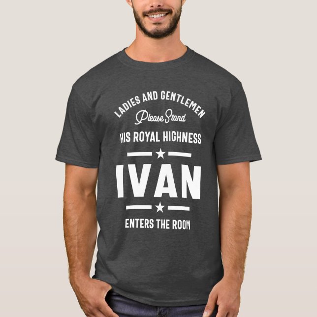 Ivan Personalisiert Name Birthday Gift T-Shirt (Vorderseite)