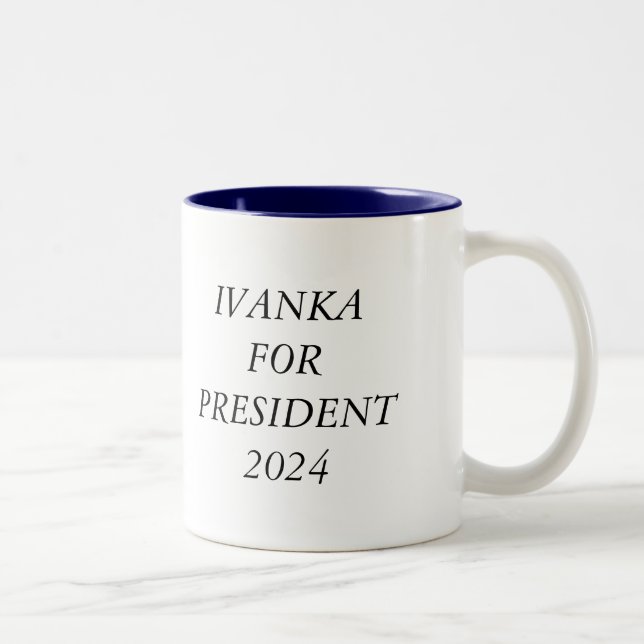 Ivanka für Präsidenten Mug Zweifarbige Tasse (Rechts)