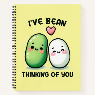 I've Bean Thinking of You Cute Kawaii Notizbuch