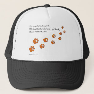 I've Gone to Find Myself Paw Prints caps and hats Truckerkappe