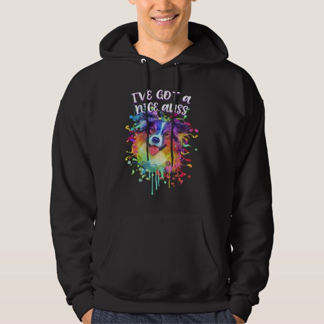 Ive Got a Nice Auss  Australian Shepherd Humor Aus Hoodie (Vorderseite)