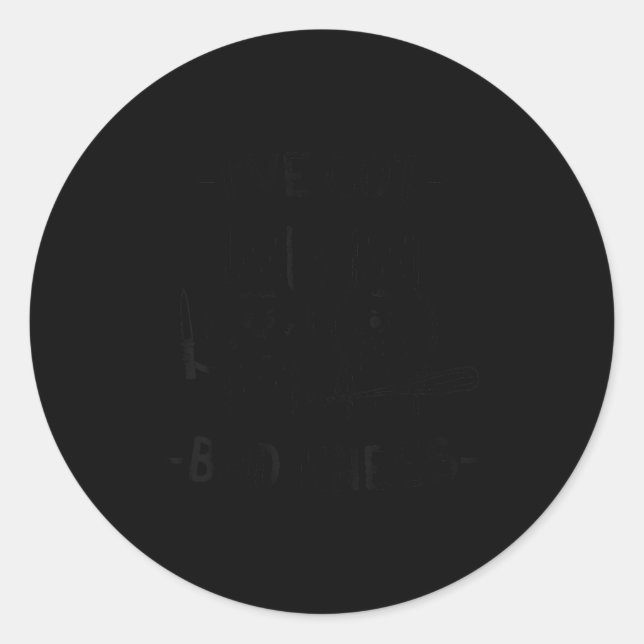 I've Got Bad Knees Funny Meme Men Women  Runder Aufkleber (Vorderseite)