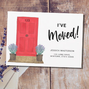  I've Moved Front Door Moving Ankündigung