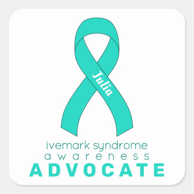 Ivemark Syndrom Advocate White Square Sticker (Vorderseite)