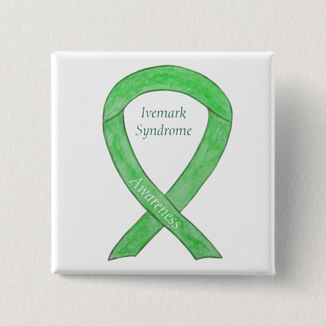 Ivemark Syndrome Awareness Ribbon Custom Button (Vorderseite)