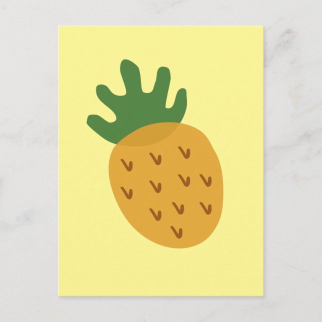 IVF Ananas | Moderne Niedlich-Gelbschwellinfruchtb Postkarte (Vorderseite)