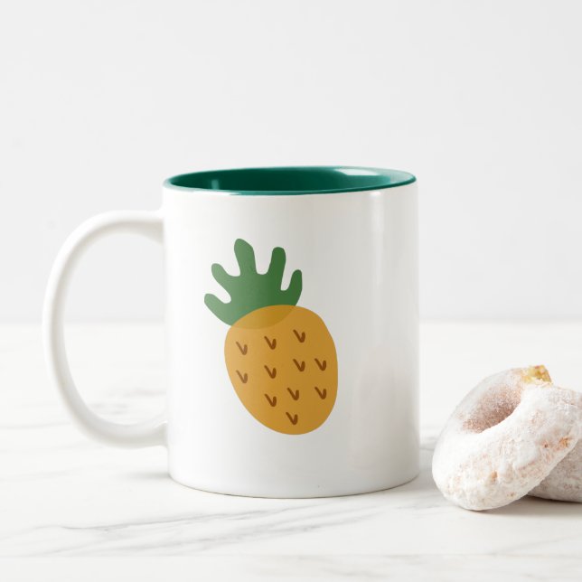 IVF Ananas | Moderne Unterstützung der Niedlichen  Zweifarbige Tasse (Mit Donut)
