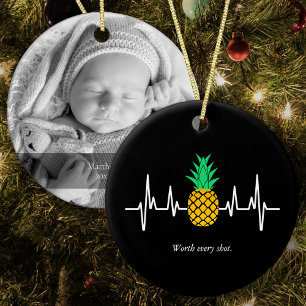IVF Baby Ananas mit jedem Shot-Foto Keramik Ornament