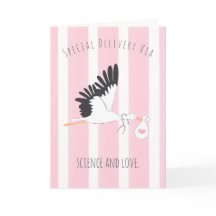 IVF Baby Stork Special Delivery Grußkarte