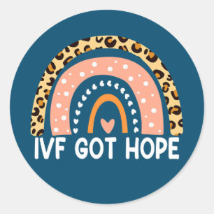 IVF Got Hope Inspiration Rainbow IVF Mama Runder Aufkleber