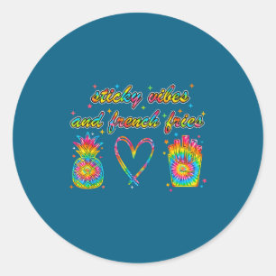 Ivf Mama Tie Dye Transfertag Klebrige Vibes & Fr Runder Aufkleber