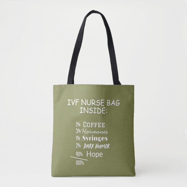 IVF Nurse Fertility Worrier Funny Tote Bag (Vorderseite)