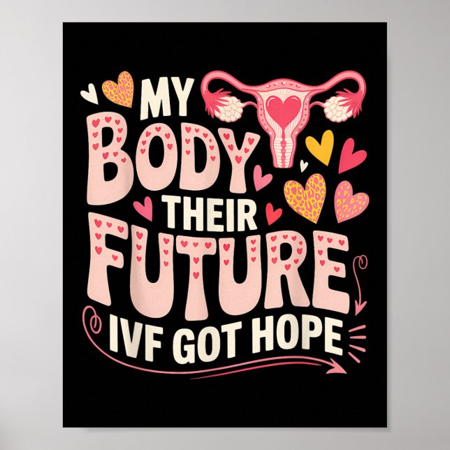 Ivf Transfer Day Surrogacy Pregnancy Surrogate Mat Poster (Vorne)