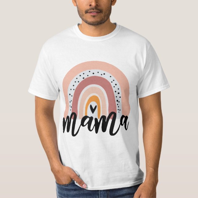 IVF Twins Mama Boho Rainbow Cute Pregnancy Twins  T-Shirt (Vorderseite)