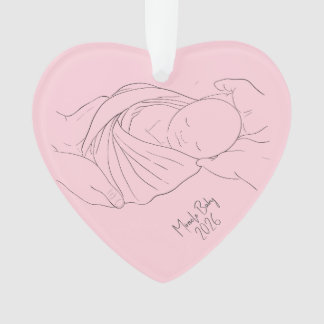 IVF-Wunderbaby-Mädchen Rosa Ornament – Regenbogenb