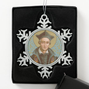 Ivo of Kermartin (BK 015) Schneeflocken Zinn-Ornament