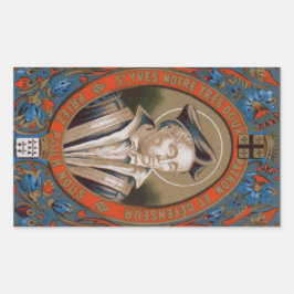 Ivo of Kermartin (M 005) Rechteckiger Aufkleber