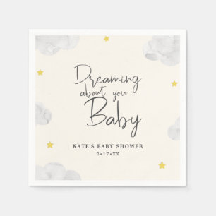 Ivorische Aquarellwolken Geschlechtsneutrale Babyd Serviette