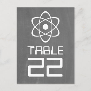 Ivorische Atomkarton-Tischnummer Postkarte