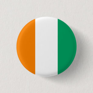 ivorische Flagge, Flagge von Côte d'Ivoire Button
