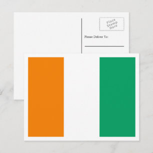 ivorische Flagge, Flagge von Côte d'Ivoire Postkarte