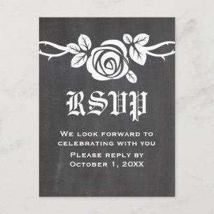 Ivorische Rose Chalkboard UAWG Postkarte