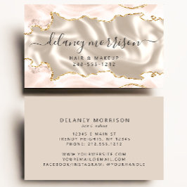 Ivory Agate Gold Glitter Luxury Magnetic Visitenkarte