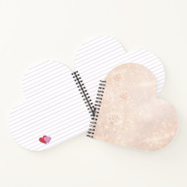 Ivory and rosegold accents florals AI art  Notizbuch