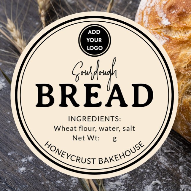 Ivory Bakery Sourdough Bread Label Sticker (Von Creator hochgeladen)