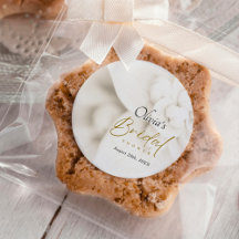 Ivory Bloom & Elegantes Gold Script Brautparty