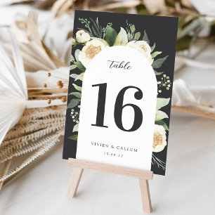 Ivory Bloom   Hochzeit von Wasserfarben Tischnummer