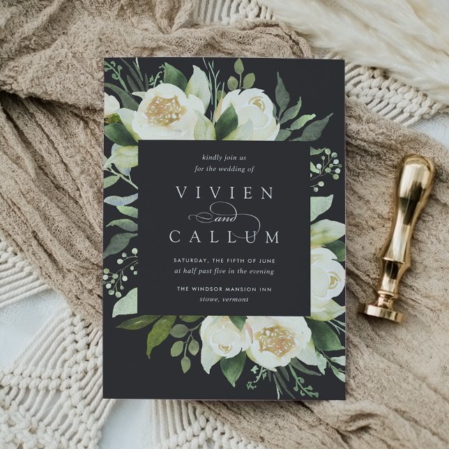 Ivory Bloom | Hochzeitswasser für Wasserfarben Einladung (Von Creator hochgeladen)