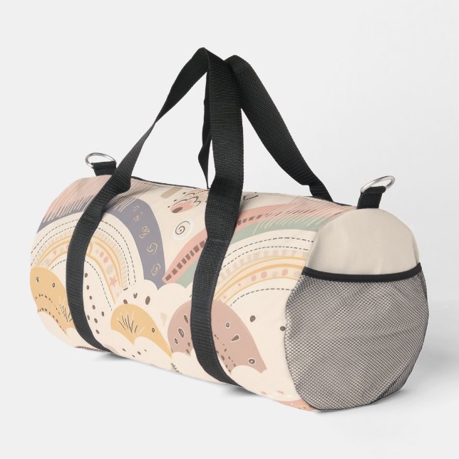 Ivory Boho Rainbow Duffle Bag (Rechte Ecke)